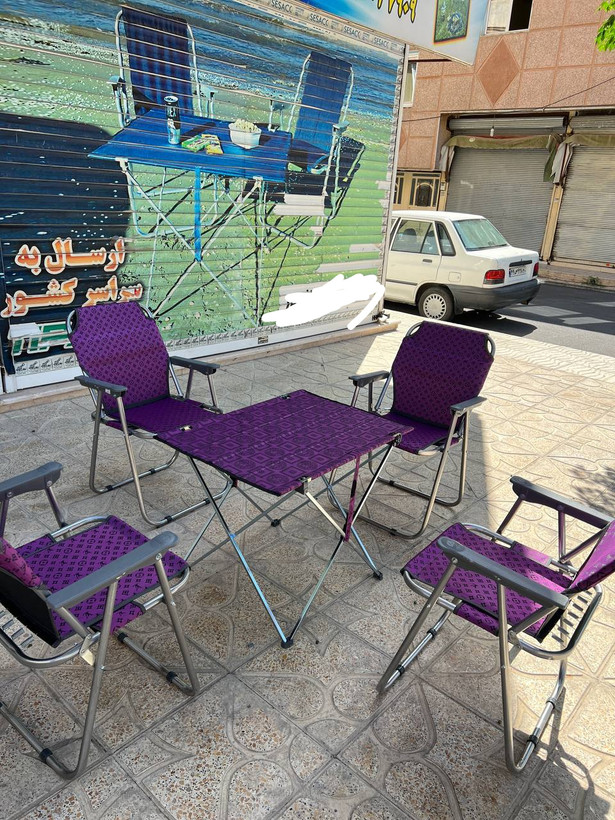 ست چهار نفره صندلی تاشو پلاس